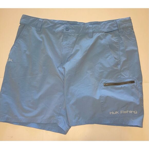 Huk Fishing Shorts Mens  XXXL Blue Pursuit Lightweight Quick Dry Performance - Picture 1 of 7